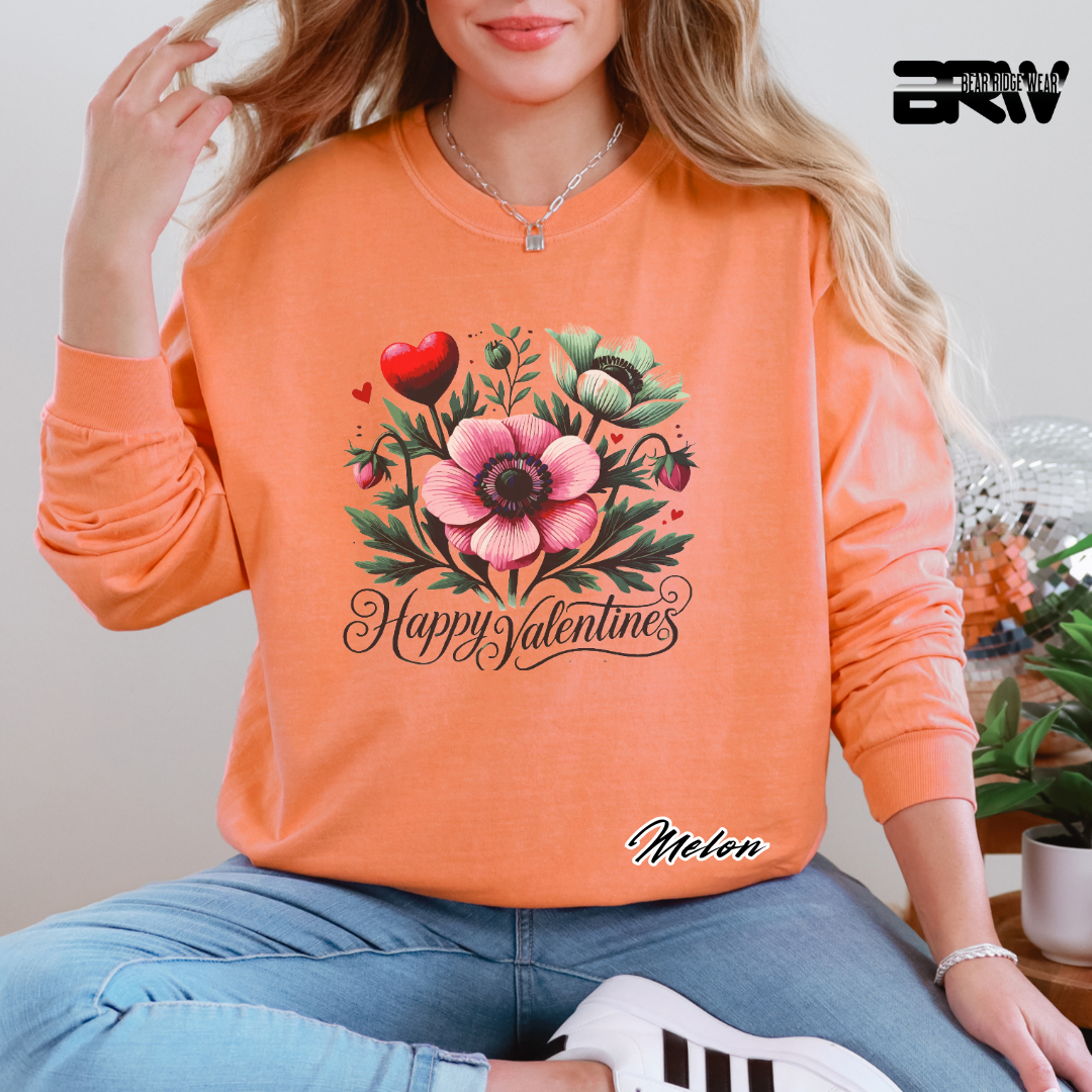 'Happy Valentine's' Long Sleeve Tee