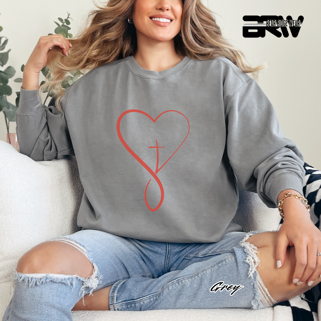 'Infinity Heart With Cross Inside' Faith Long-Sleeve Tee