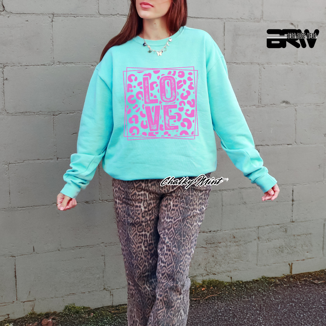 'Love' Leopard Long Sleeve Tee