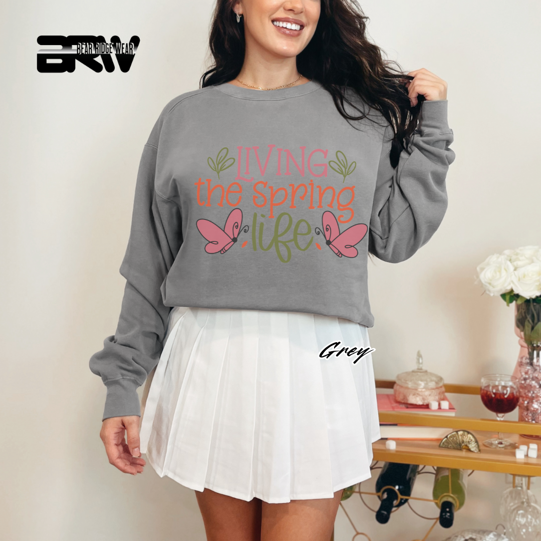 'Living the spring life' Crewneck Sweatshirt