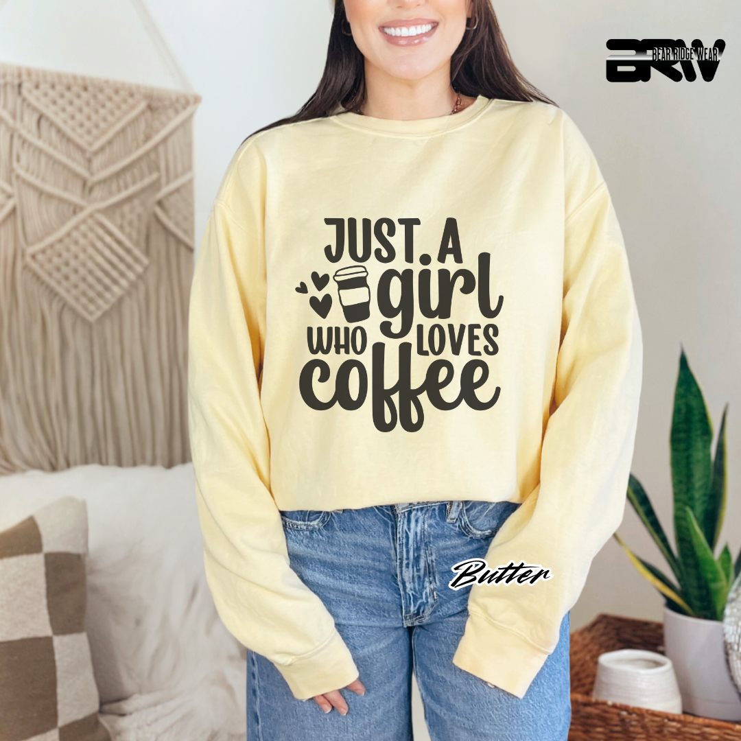 'Just A Girl Who Loves Coffee' Long Sleeve Tee