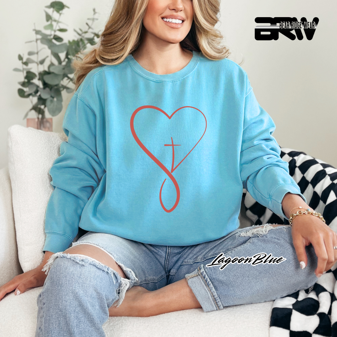 'Infinity Heart With Cross Inside' Faith Long-Sleeve Tee