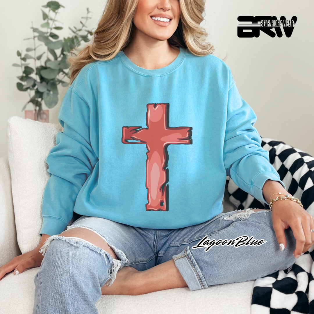 'Rugged Cross' Faith Long Sleeve Tee