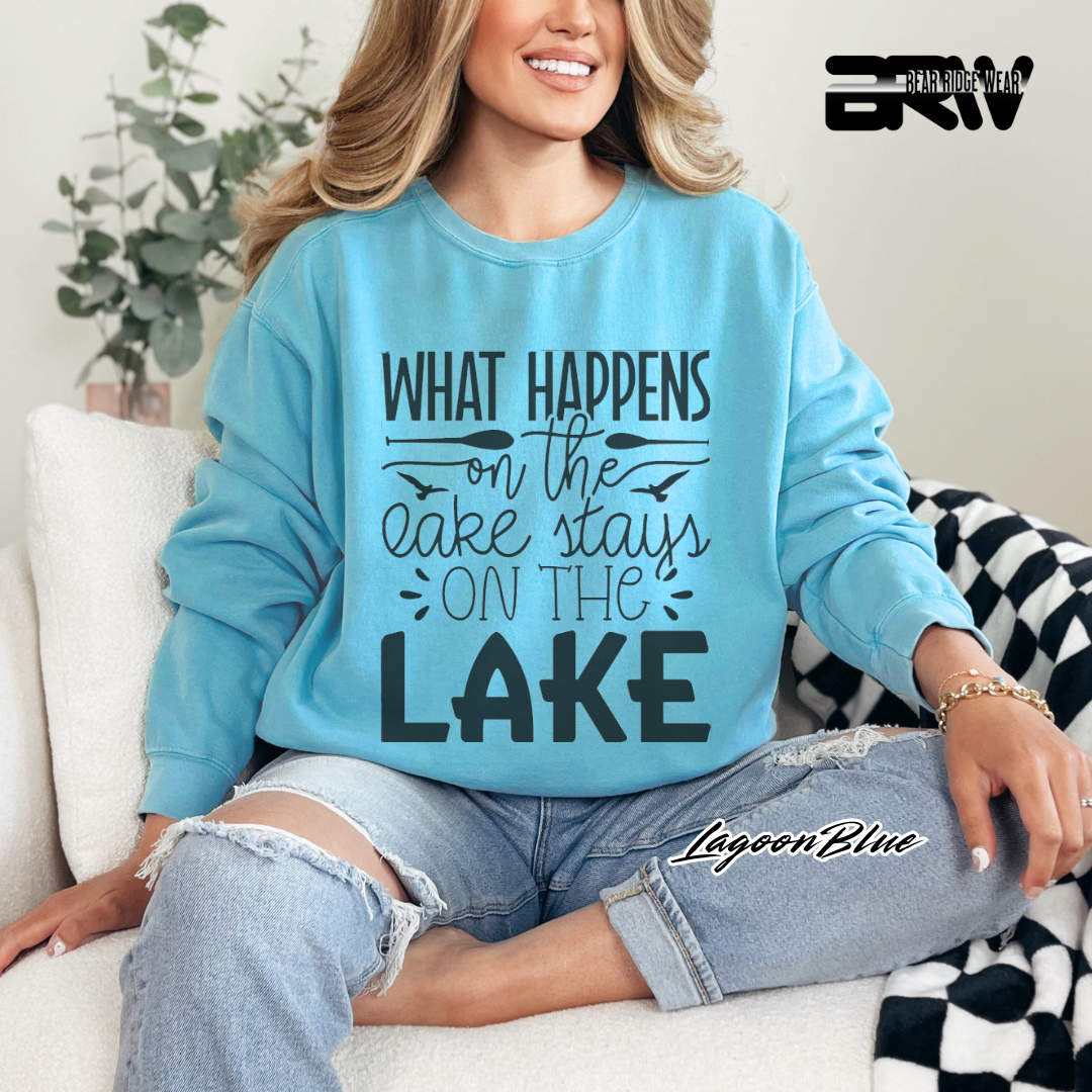 'What Happens on the Lake' Crewneck Sweatshirt