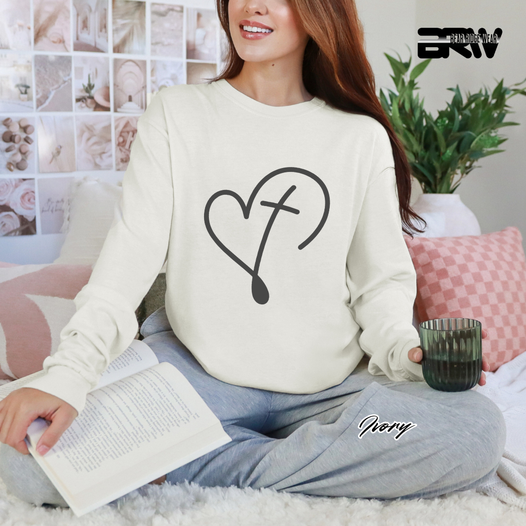 'Cross Inside The Heart' Long-sleeve Tee