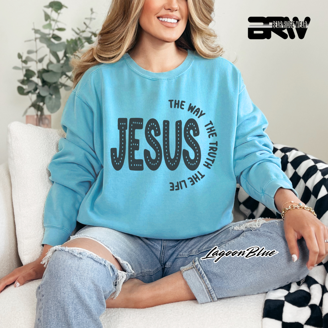 'Jesus The Way, The Truth, The Life' Faith Crewneck Sweatshirt