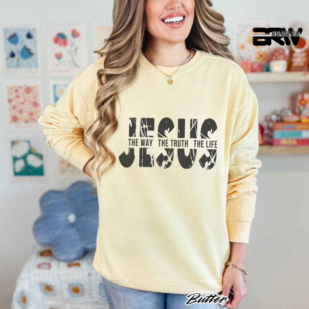 'Jesus The Way, The Truth, The Life' Faith Long-sleeve Tees