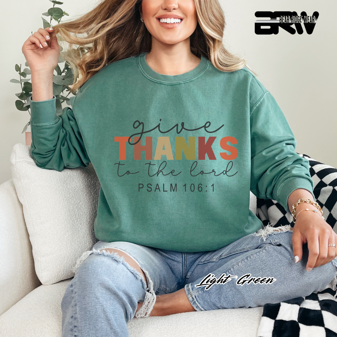 'Give Thanks To The Lord' Faith Long Sleeve Tee
