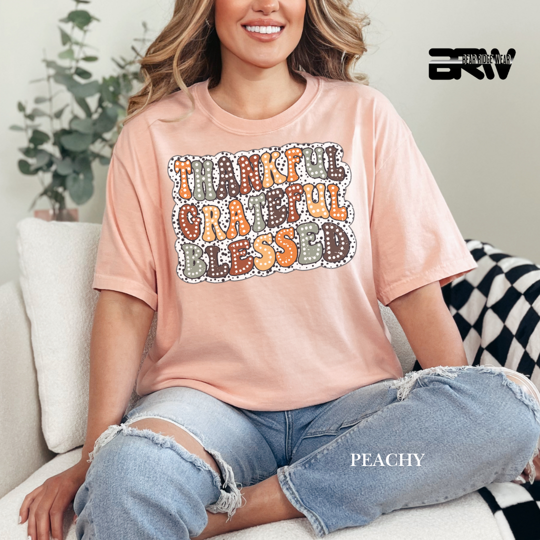 'Thankful Grateful Blessed' Fall Tee
