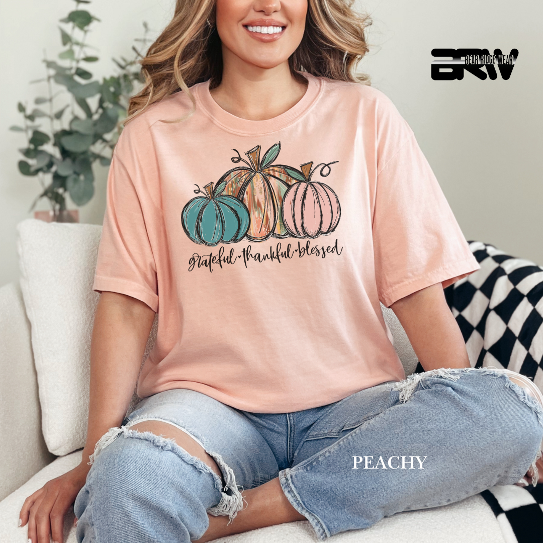 'Grateful Thankful Blessed' Fall Tee