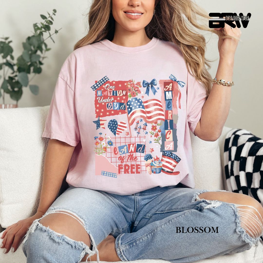 America One Nation- Patriotic Tee