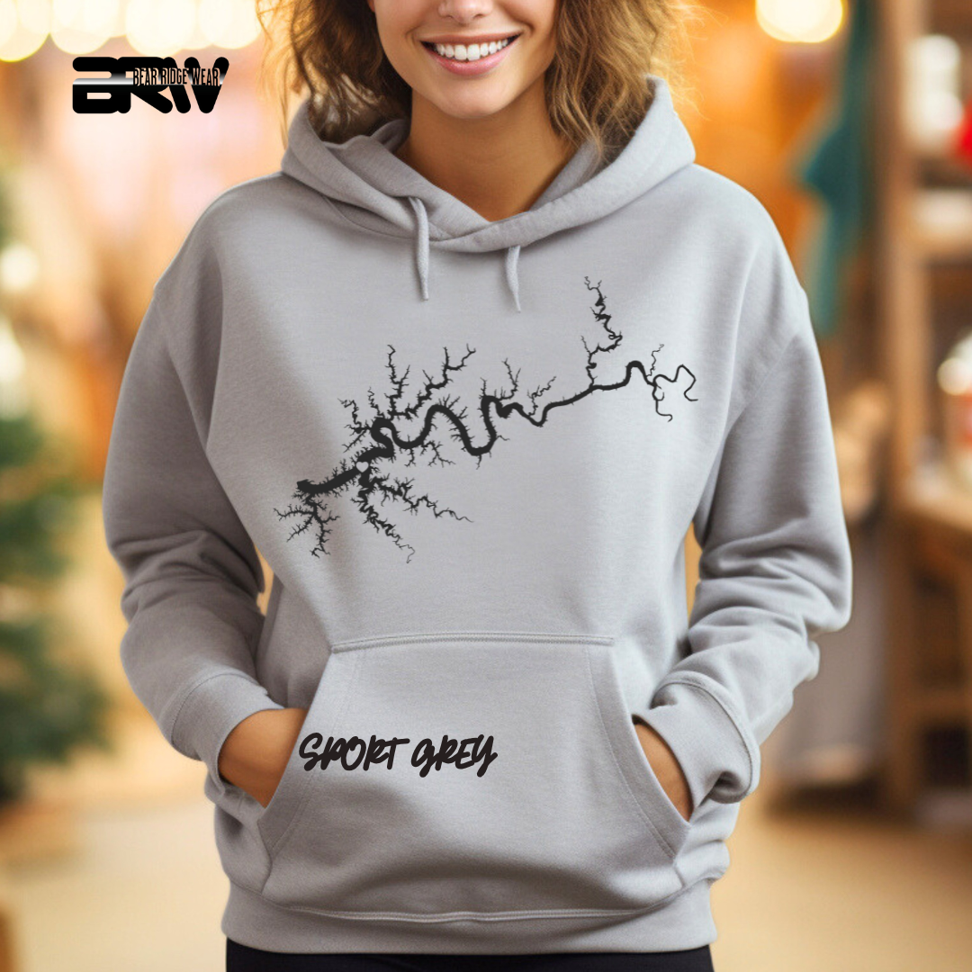 "Black Lake Cumberland" Map Hoodie