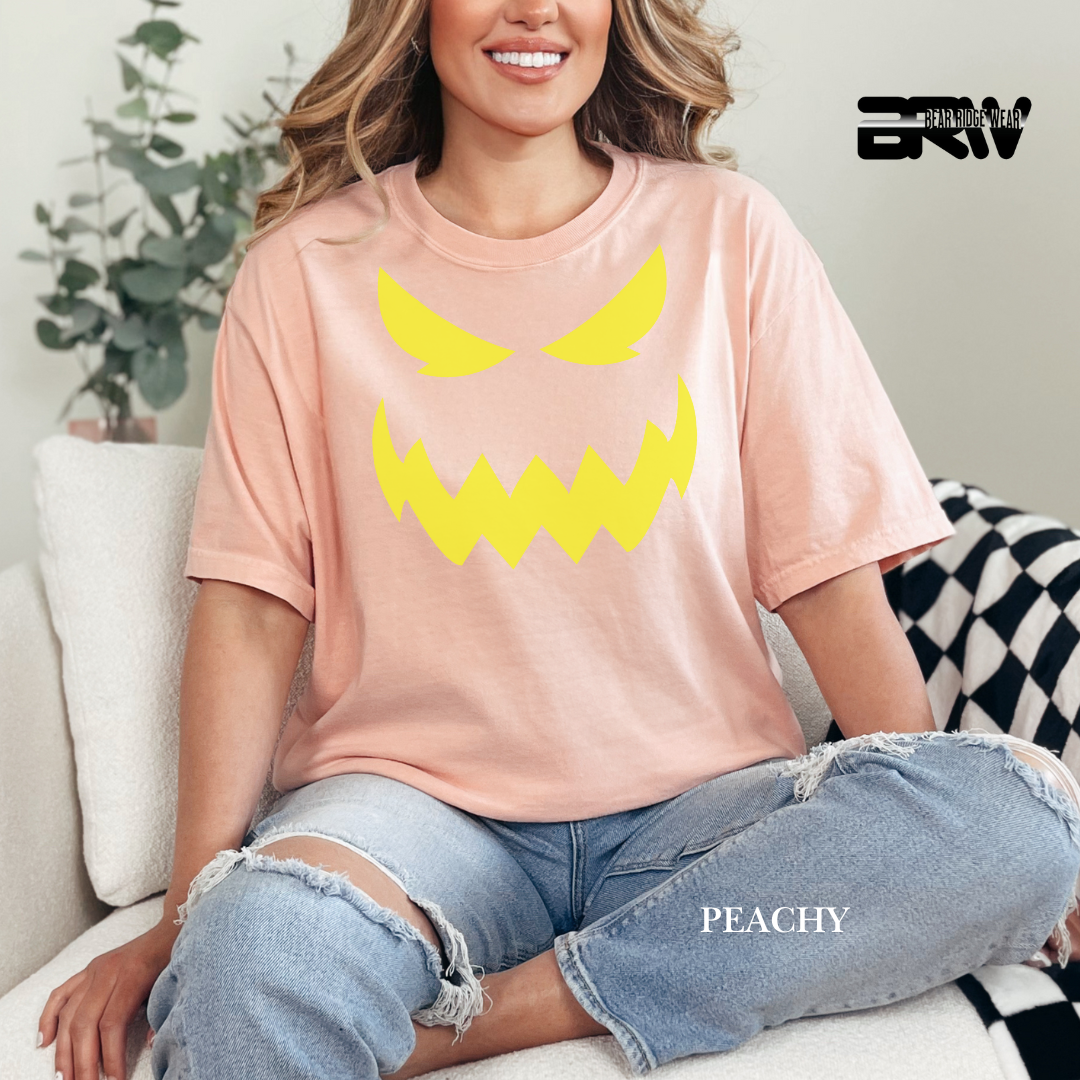 'Scary Pumpkin face' Fall Tee