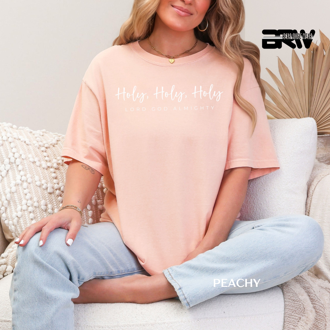'Holy Holy Holy-White' Faith Tee