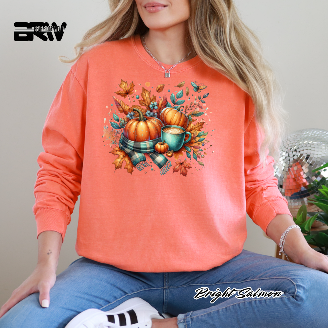 'Pumpkin Coffee' Fall Long-Sleeve Tee
