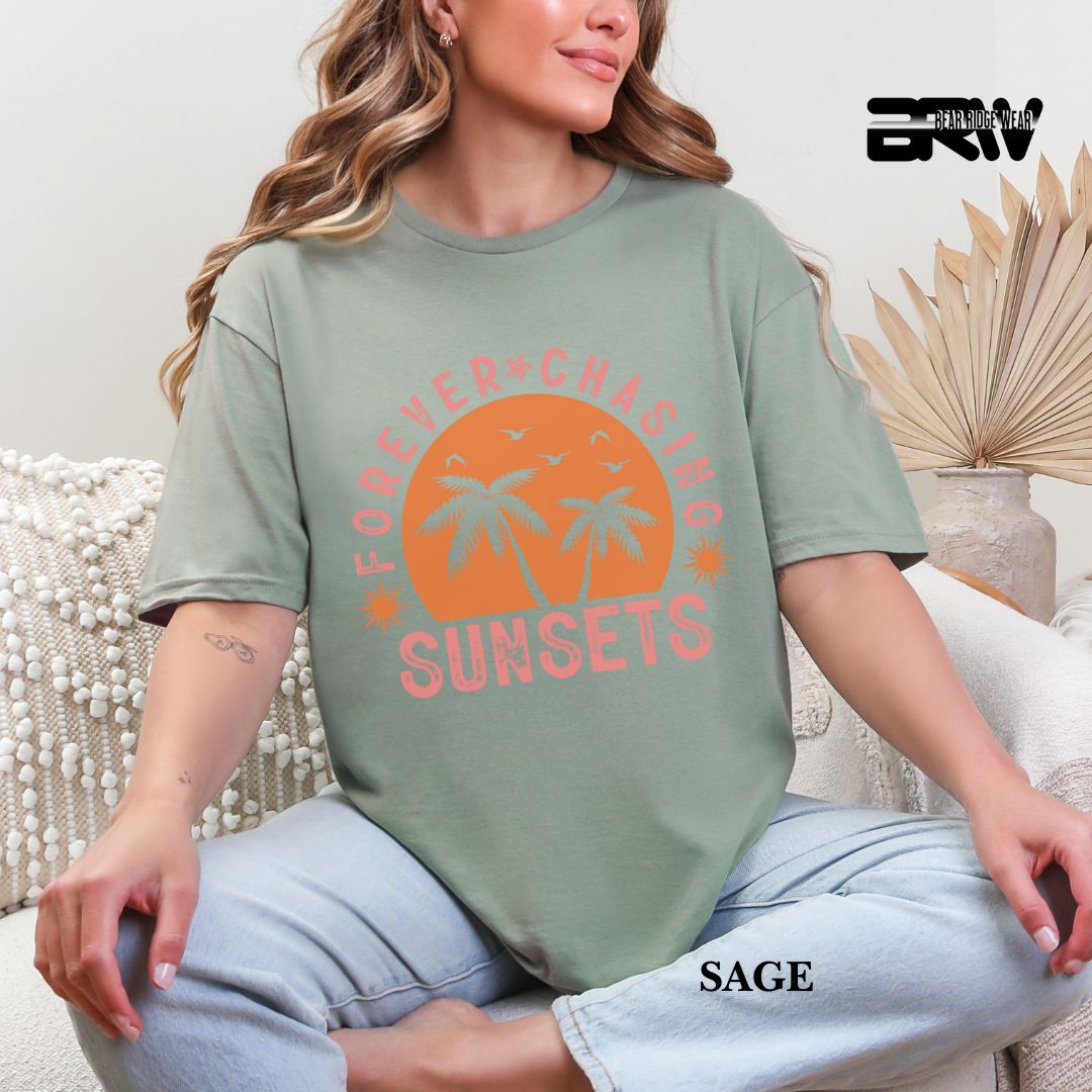 'Forever Chasing Sunsets' 3 Summer Tee