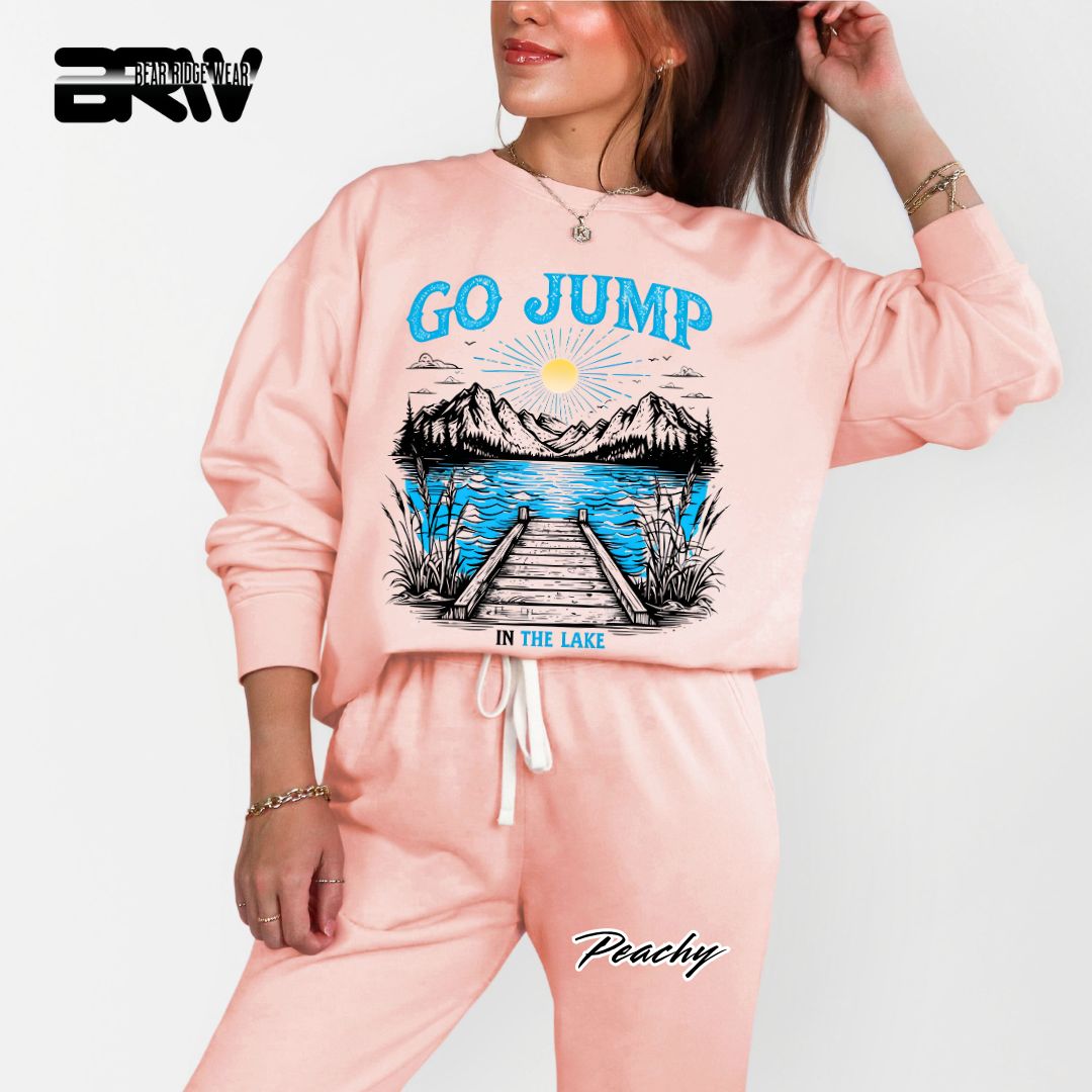 'Go Jump In The Lake' Summer Crewneck Sweatshirt