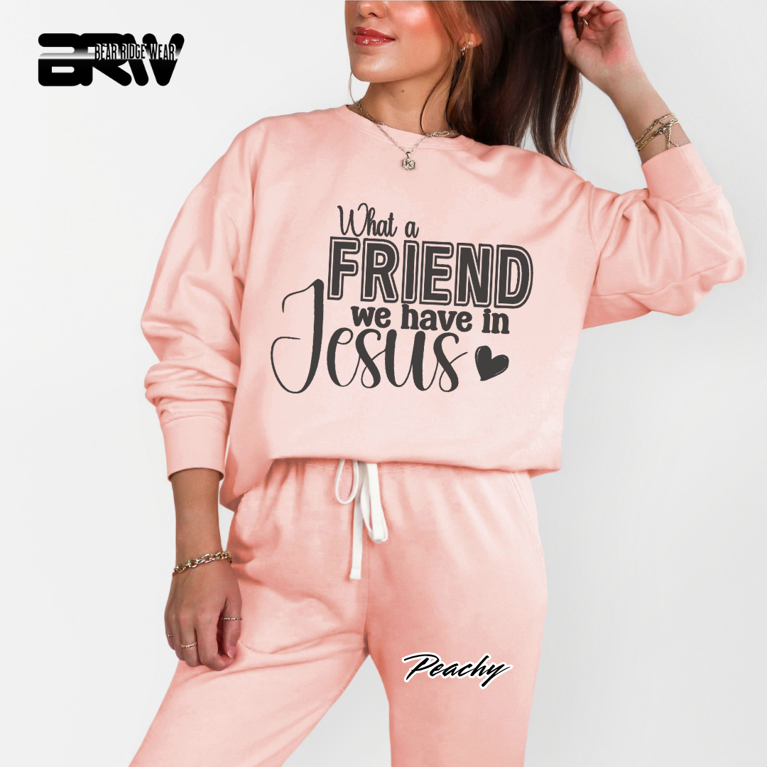'What A Friend We Have In Jesus' Faith Crewneck Sweatshirt