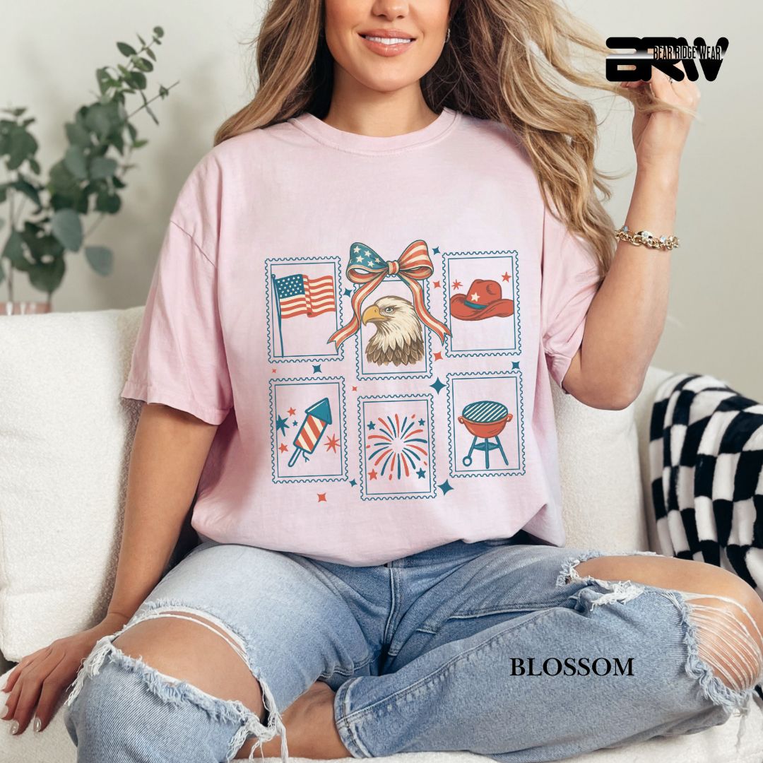 Stamps- Patriotic Tee