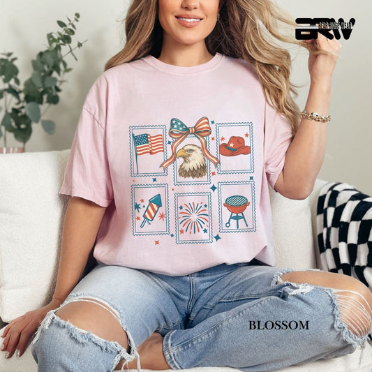Stamps- Patriotic Tee