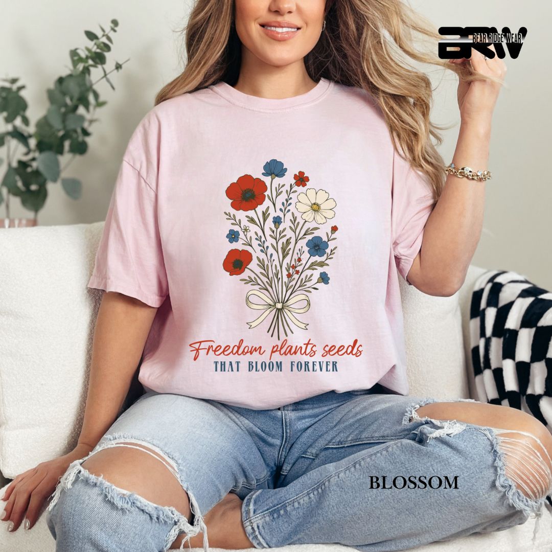Freedom Plants Seeds- Patriotic Tee