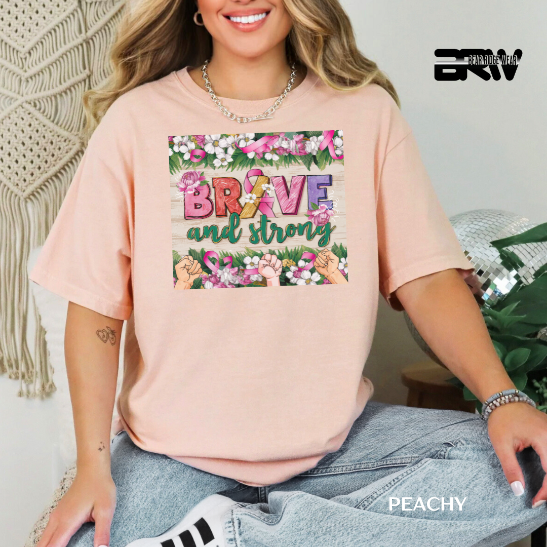 'Brave and strong' Awareness Tee