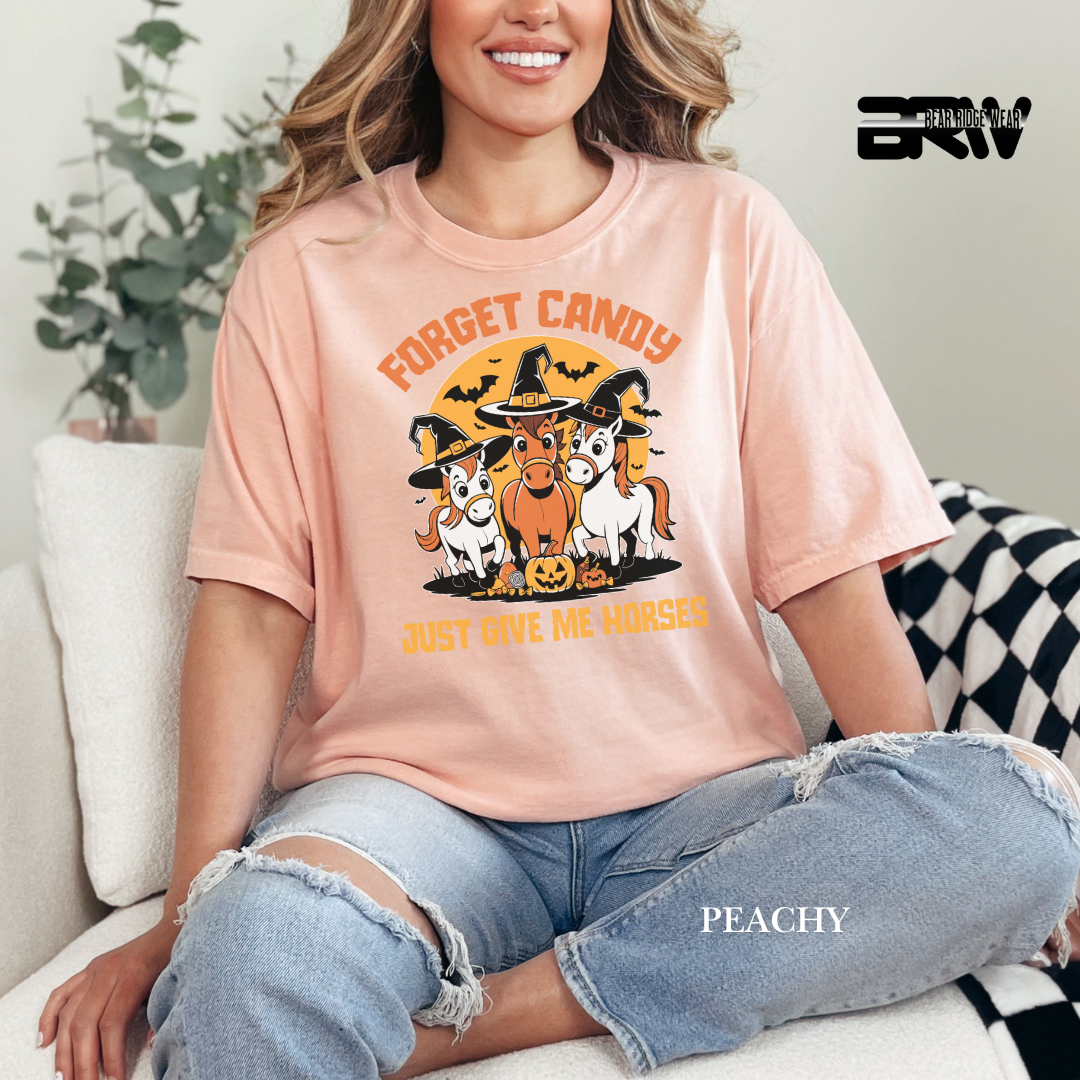 'Forget Candy-Horses' Fall Tee