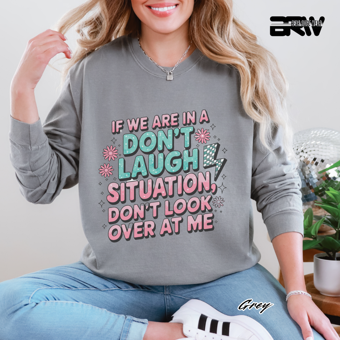 'Don't Laugh Situation' Long-Sleeve Tee