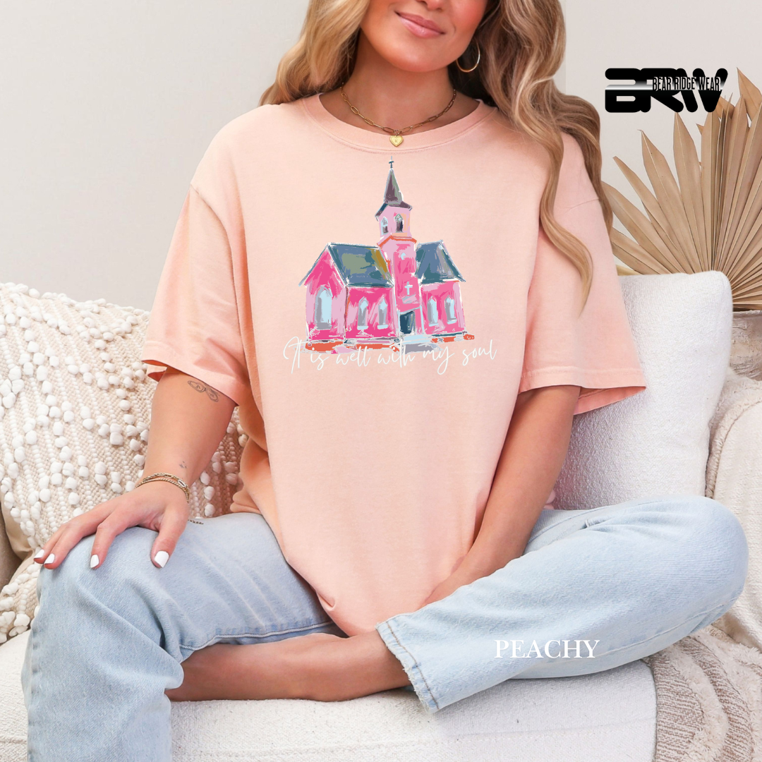 'It Is Well With My Soul - White' Faith Tee
