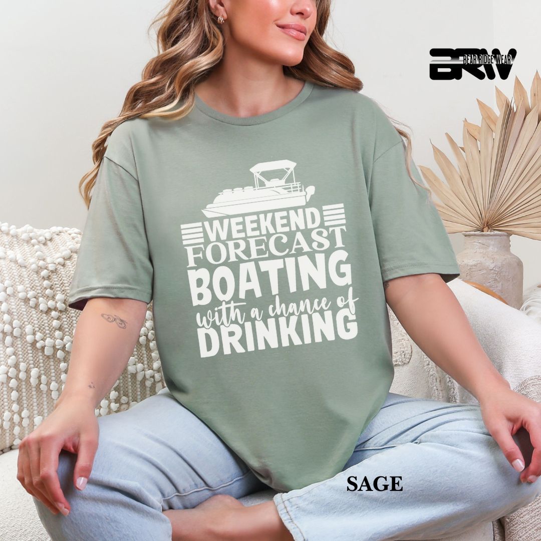 'Weekend Forecast-Boating' 3 Summer Tee