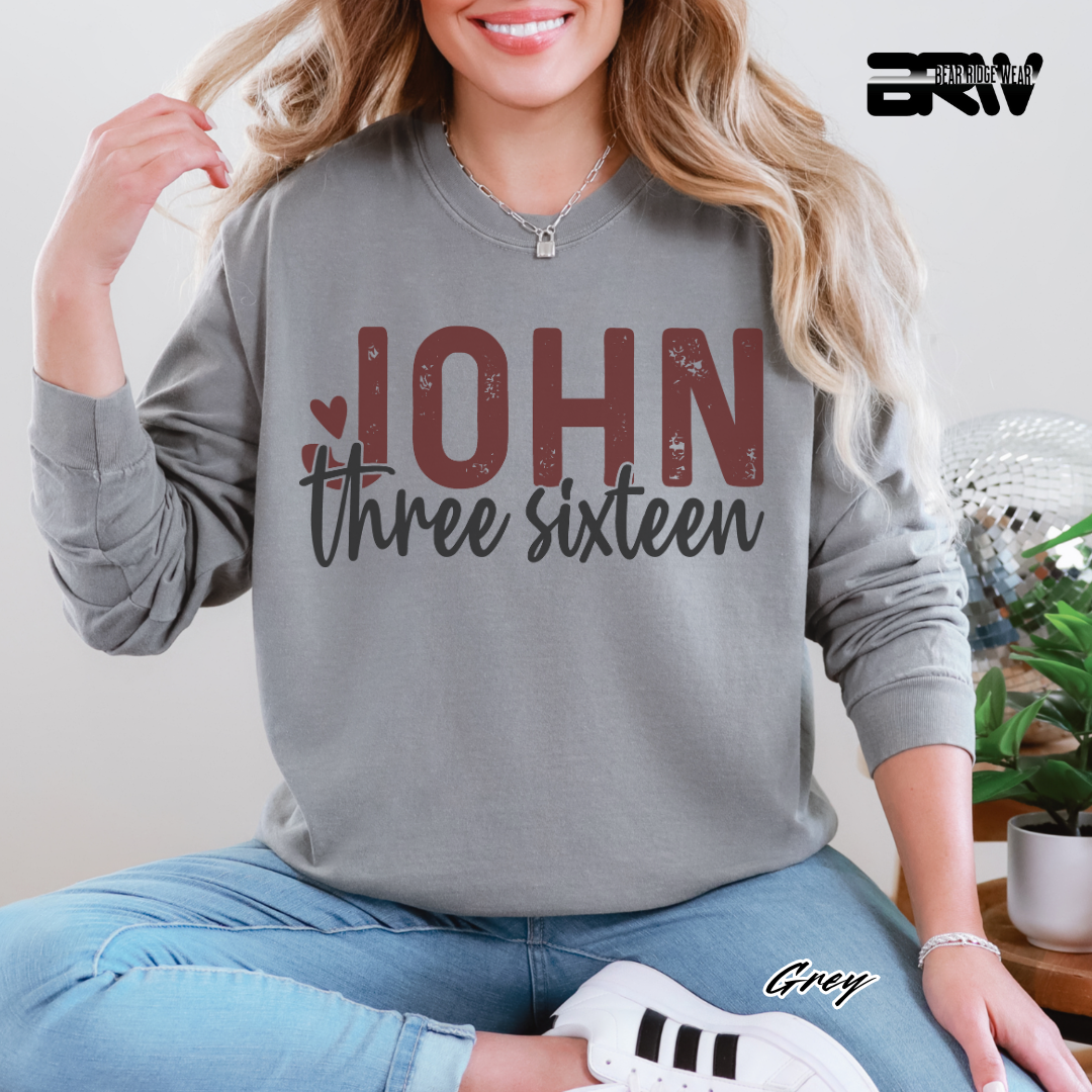 'John Three Sixteen' Faith Long-sleeve Tee