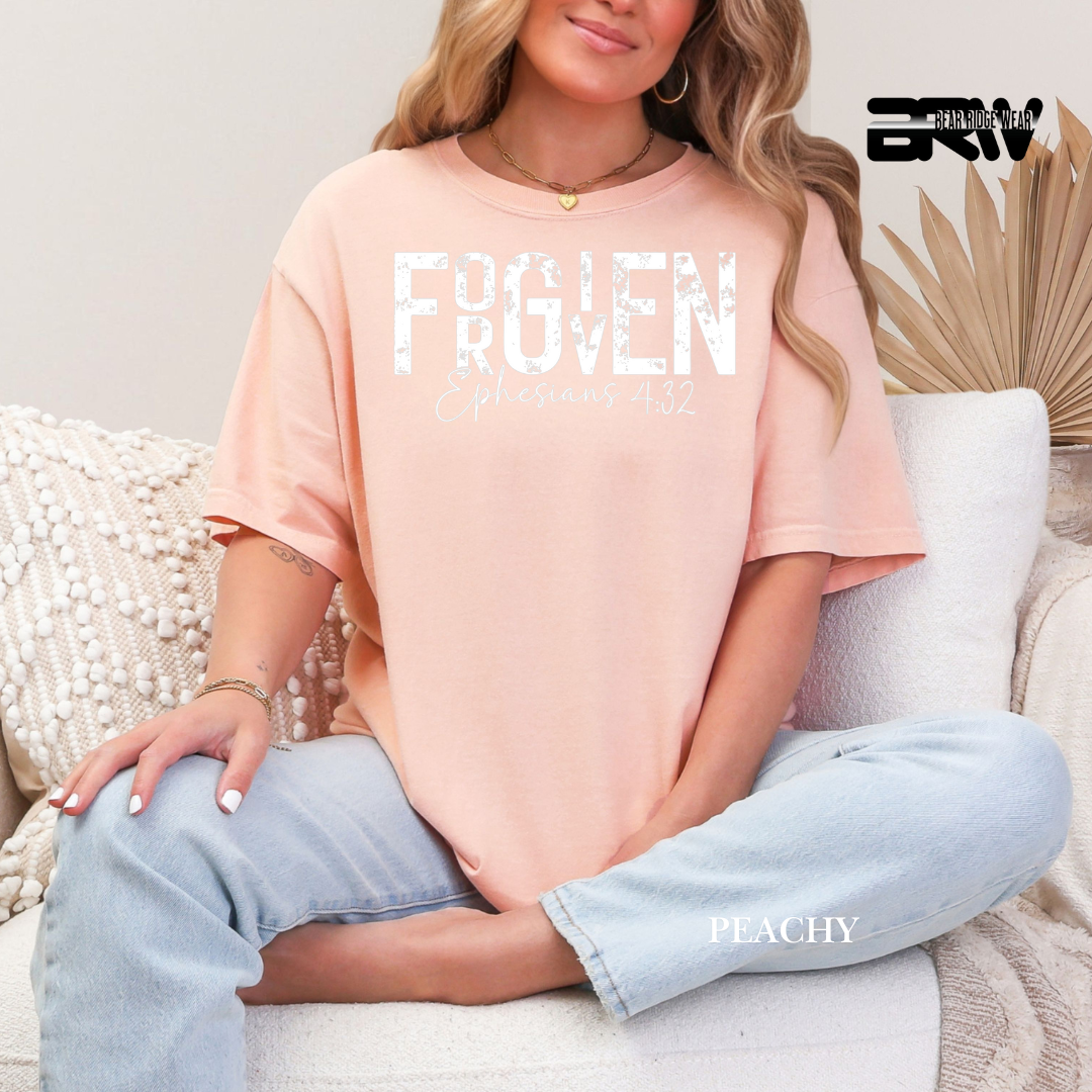 'Forgiven-White' Faith Tee