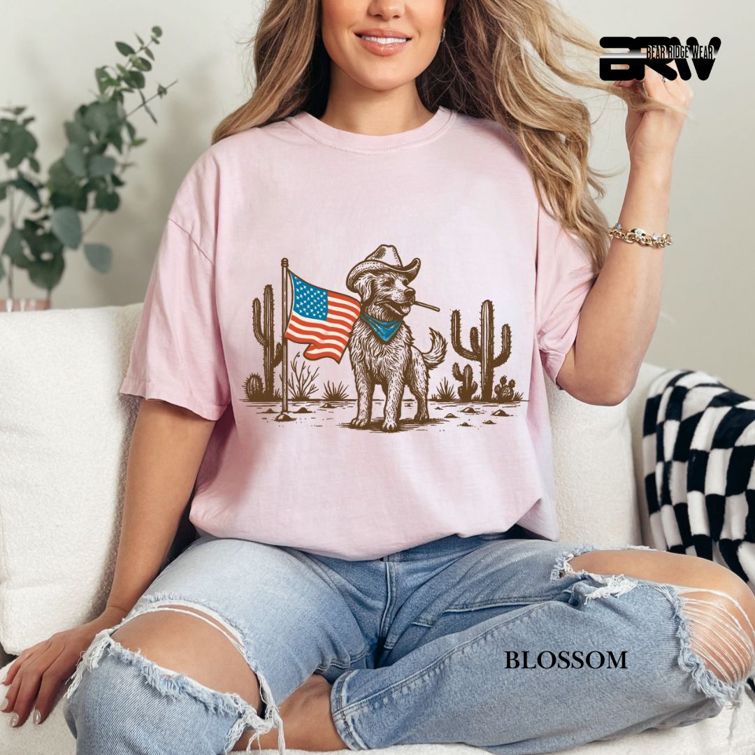 Dog-Flag- Patriotic Tee