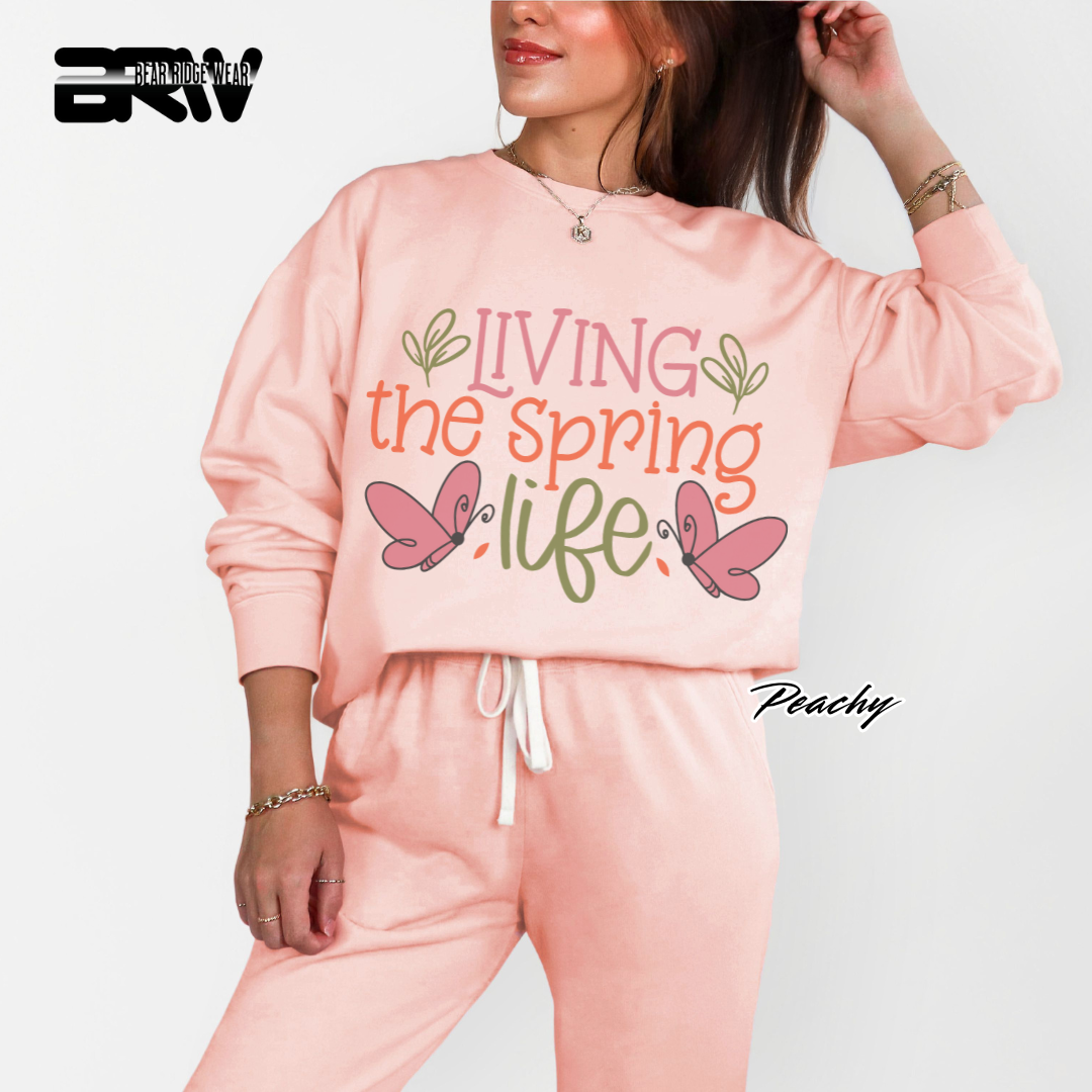 'Living the spring life' Crewneck Sweatshirt