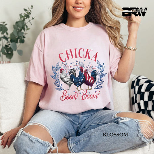 Chicka Boom Boom- Patriotic Tee