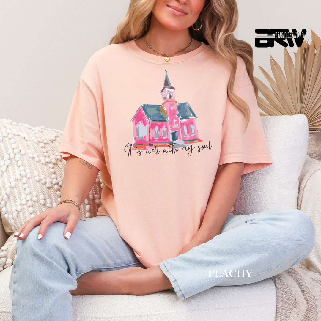 'It Is Well With My Soul - Black' Faith Tee