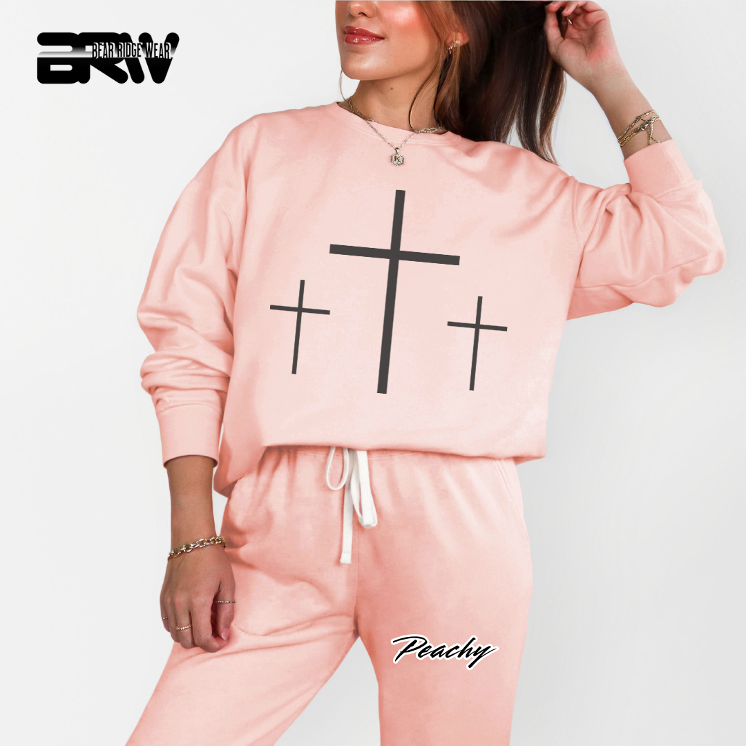 'Three Cross' Faith Crewneck Sweatshirt