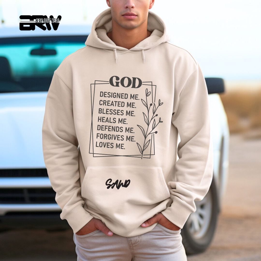 'God Designed, Created, Blesses, Heals Me' Faith Hoodie