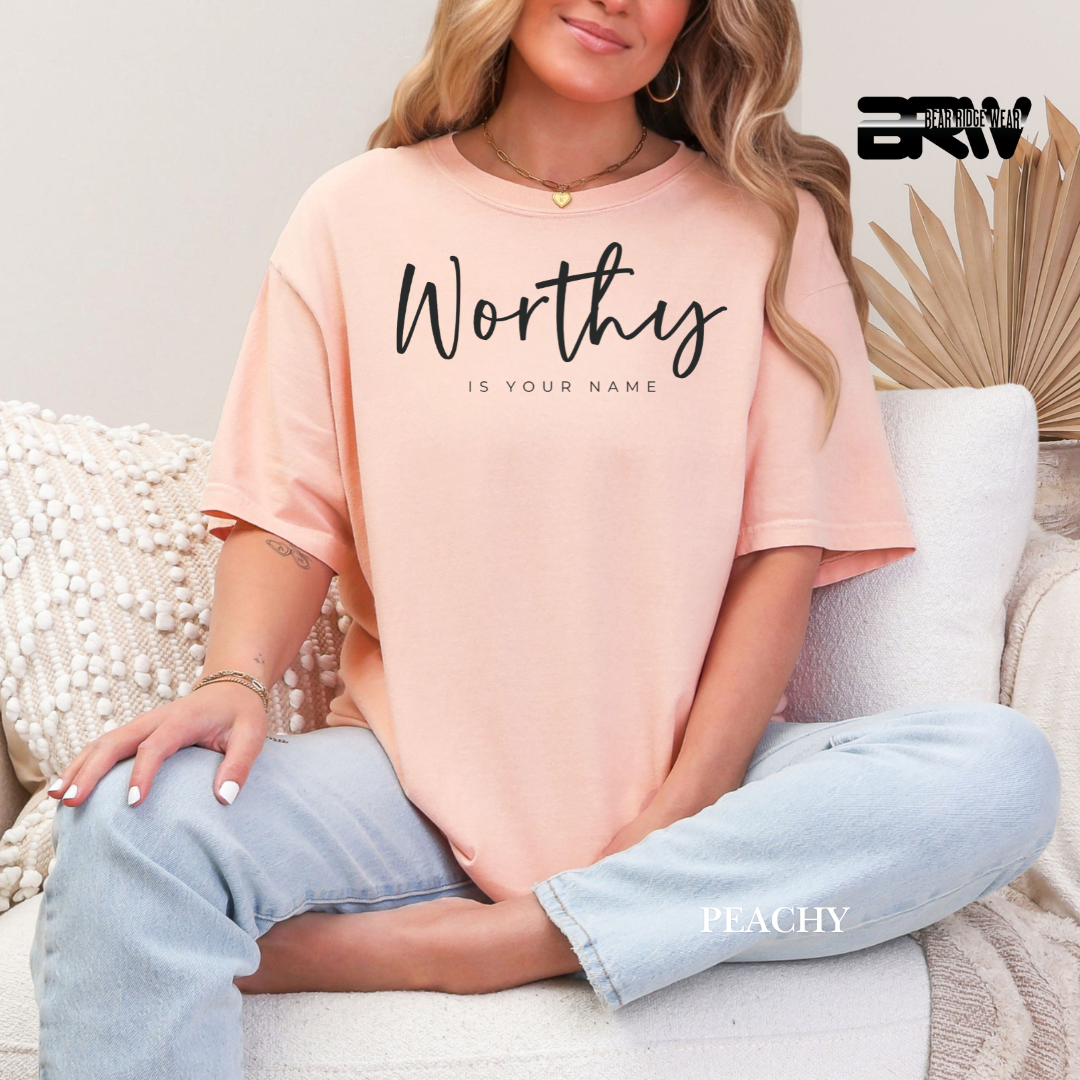 'Worthy-Black' Faith Tee