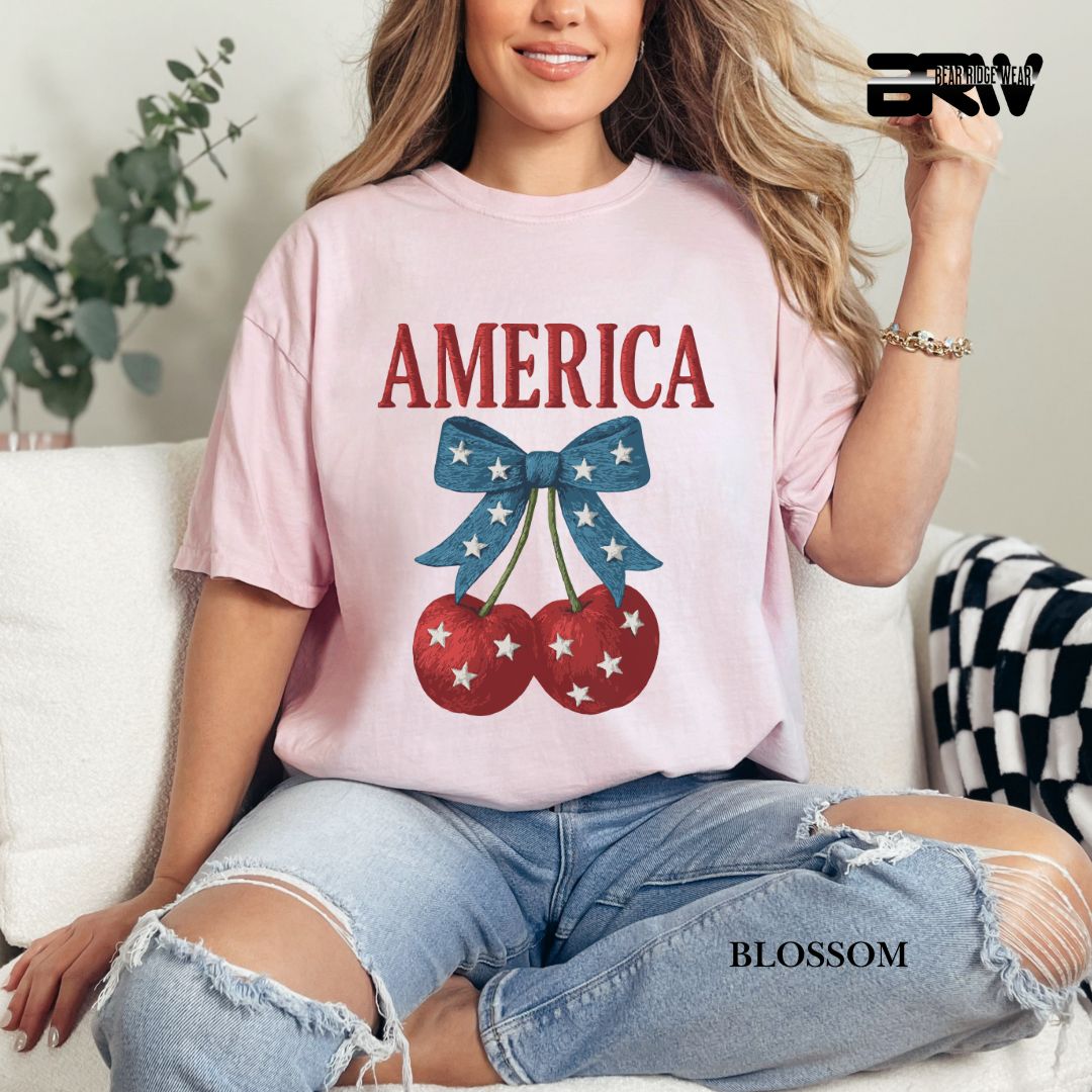 America Cherries - Patriotic Tee