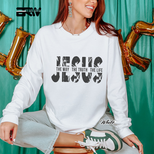 'Jesus The Way, The Truth, The Life' Faith Long-sleeve Tee