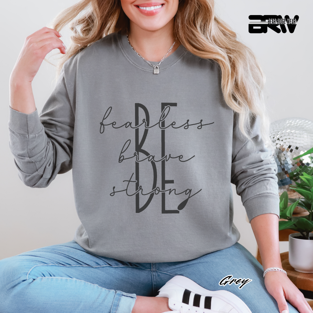 'Be Fearless, Brave, Strong' Long-Sleeve Tee