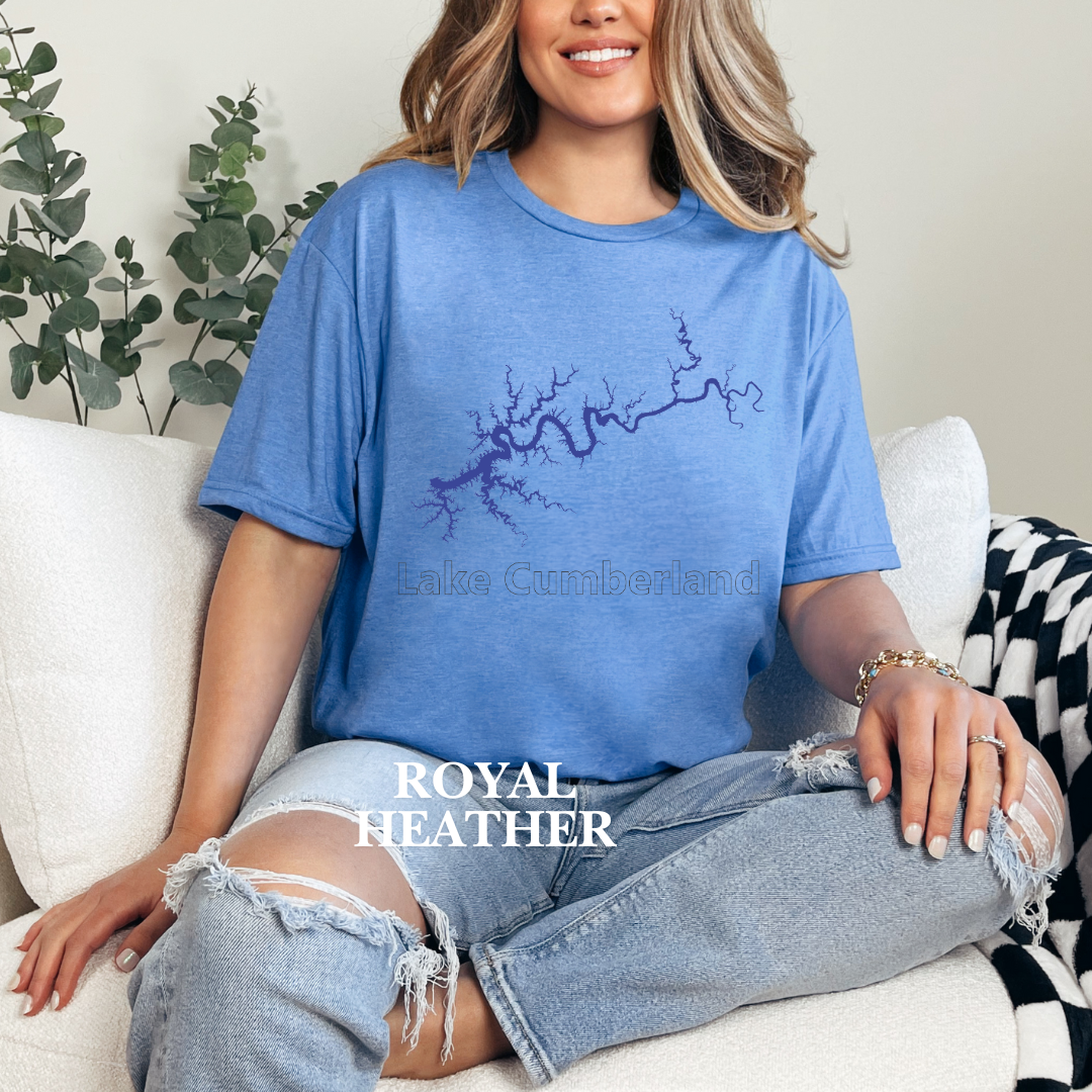 "Blue Lake Cumberland Map" Tee