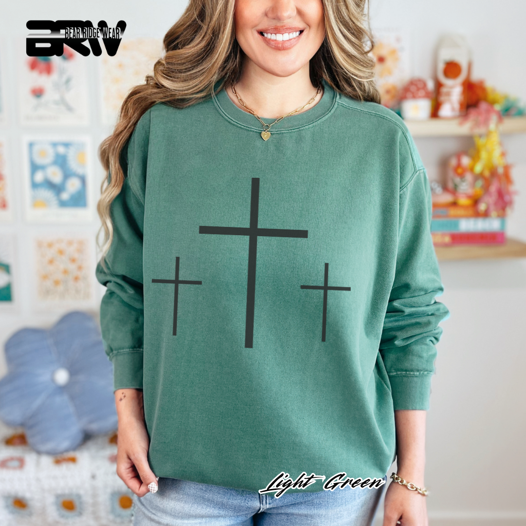 'Three Cross' Faith Long Sleeve Tee