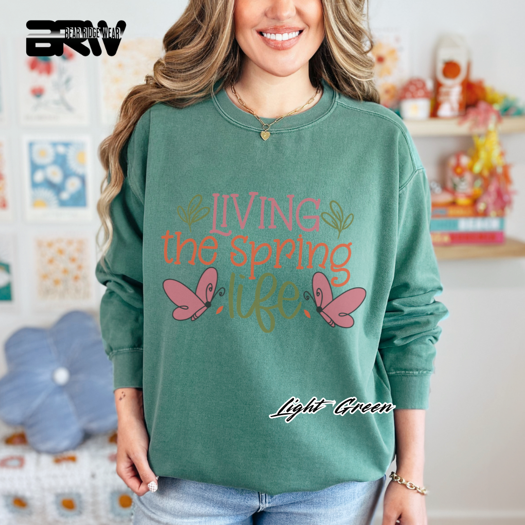 'Living the spring life' Crewneck Sweatshirt