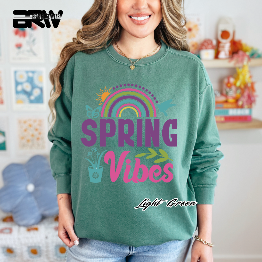 'Spring Vibes' Crewneck Sweatshirt
