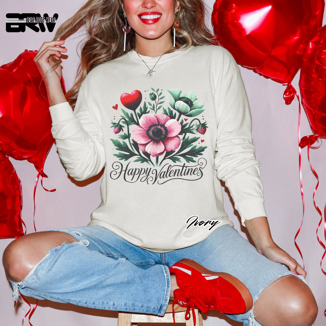 'Happy Valentine's' Long Sleeve Tee