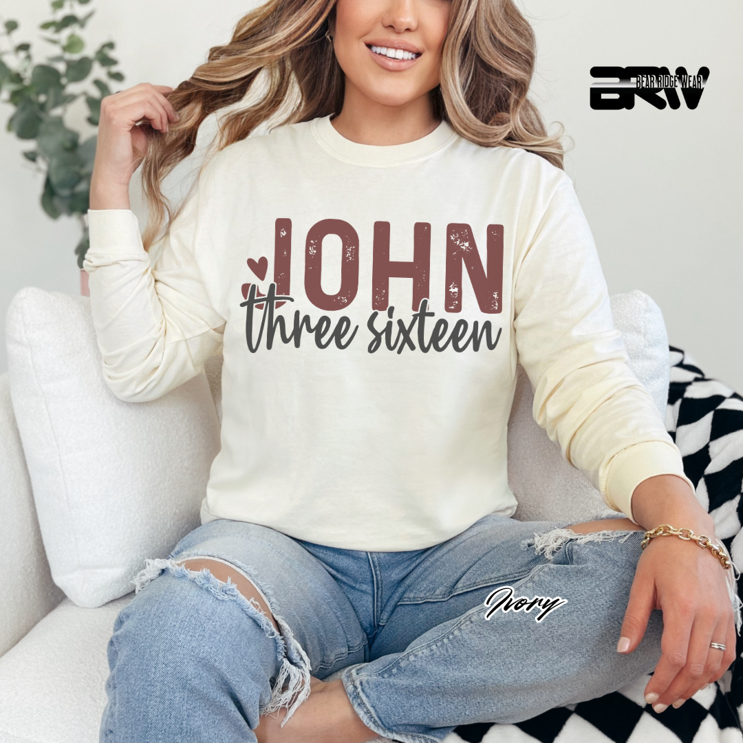 'John Three Sixteen' Faith Long-sleeve Tee