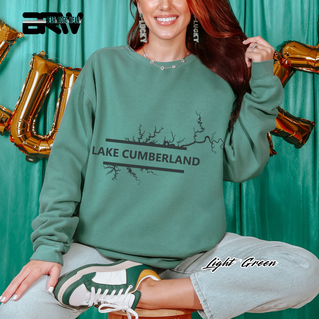 'Bold Lake Cumberland and Map' Crewneck Sweatshirt