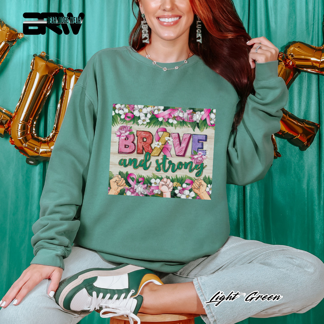 'Brave And Strong' Awareness Long Sleeve Tee